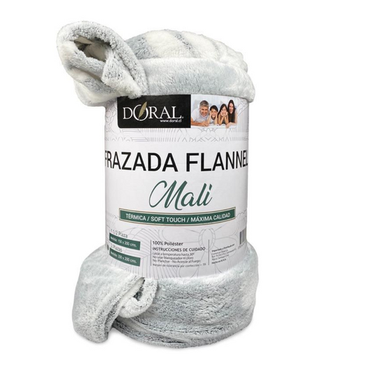 FRAZADA DORAL FLANNEL EMBOSSED 1.5PL MALI