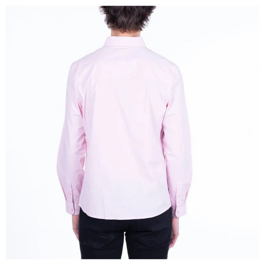 Camisa Ellus Hombre Pink Manga Larga Slim Fit