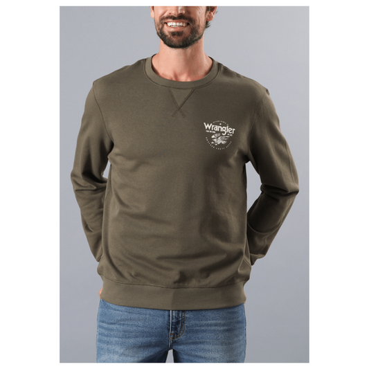 Polerón Wrangler Eagle Crew Deep Green