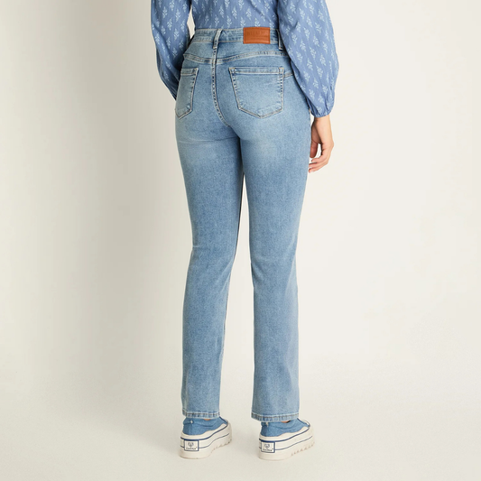 Jeans Lorenzo Di Pontti Celeste Mujer Tiro Alto