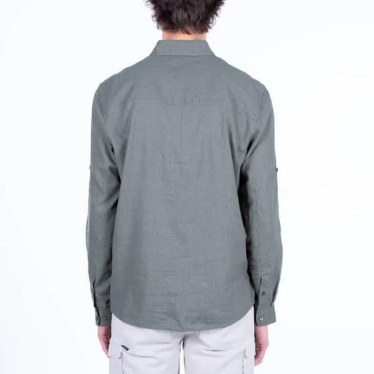 CAMISA ELLUS VERDE ML LINEN COTTON
