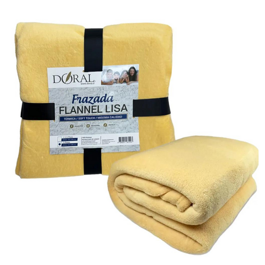 FRAZADA DORAL 1.5 PL FLANNEL LISA