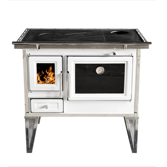 Cocina a Leña Calbuco L80 82 x 56 blanca