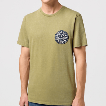 POLERA WRANGLER CREW NECK - CIRCLE LOGO DUSTY OLIVE