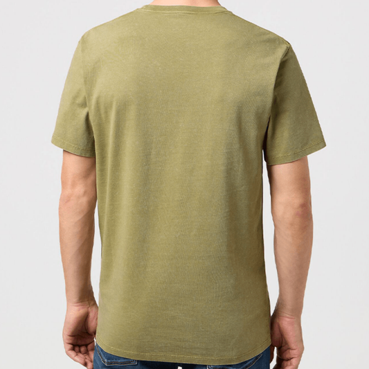 POLERA WRANGLER CREW NECK - CIRCLE LOGO DUSTY OLIVE