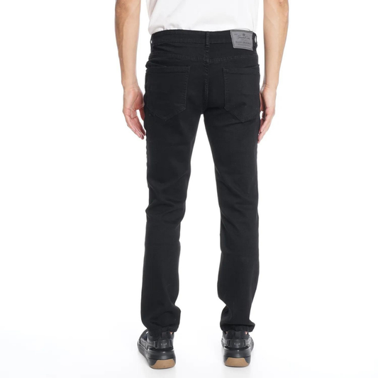 PANTALÓN ELLUS NEGRO TIRO MEDIO 5 BOLSILLOS