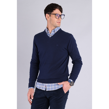 SWEATER CUELLO V ARROW AZUL