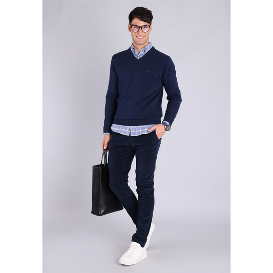 SWEATER CUELLO V ARROW AZUL