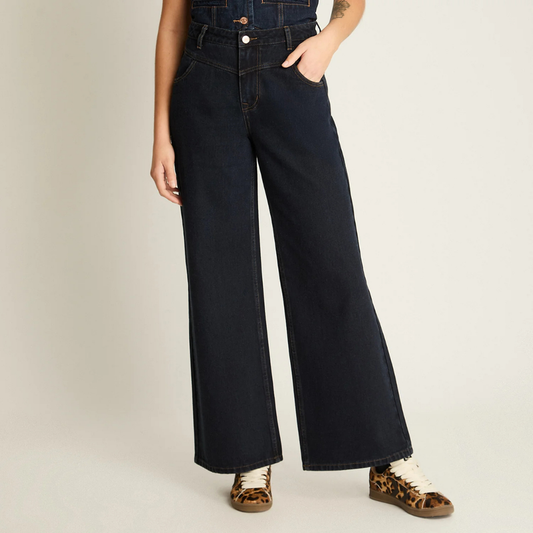 Jeans Oscuro Palazzo Acuarela Mujer