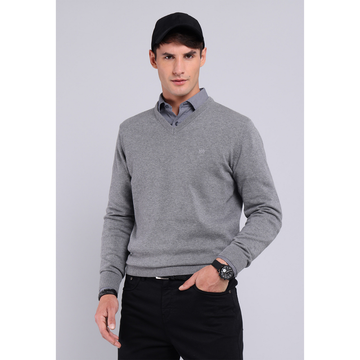 SWEATER CUELLO V ARROW GRIS