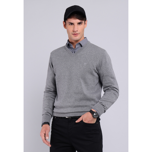 SWEATER CUELLO V ARROW GRIS