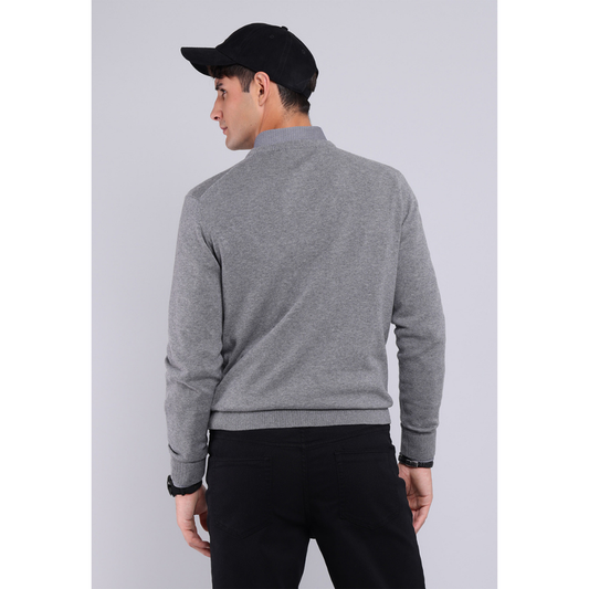 SWEATER CUELLO V ARROW GRIS