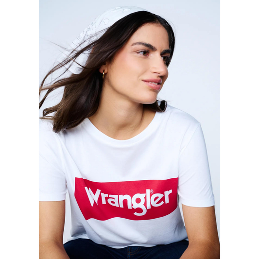 Polera Wrangler Mujer Logo Tee Authentic White