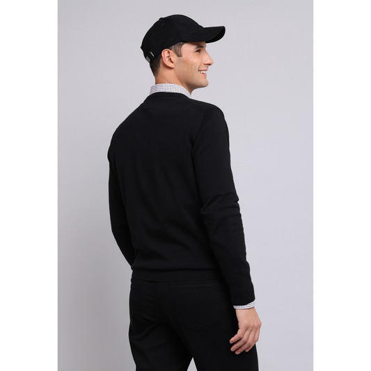 SWEATER CUELLO V ARROW NEGRO
