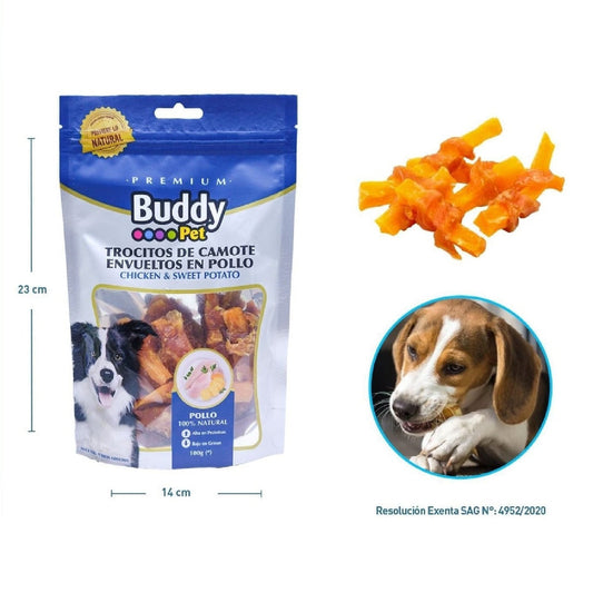 Snack Trozo de Camote con Pollo para Perro Buddy Pet