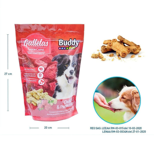 Galletas sabor Carne para Perro Buddy Pet