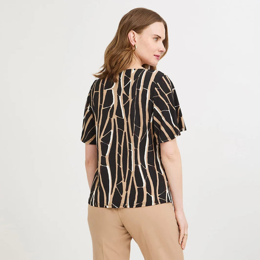 POLERA NEGRA ESTAMPADA | LORENZO DI PONTTI