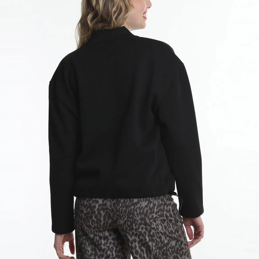 Polerón Mujer Bomber Full Zipper Bonded Piqué