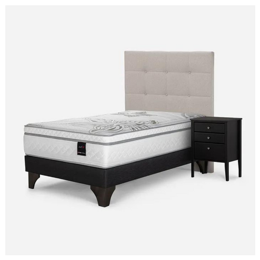 Cama Art 4 1,5 Plazas + Muebles Issey