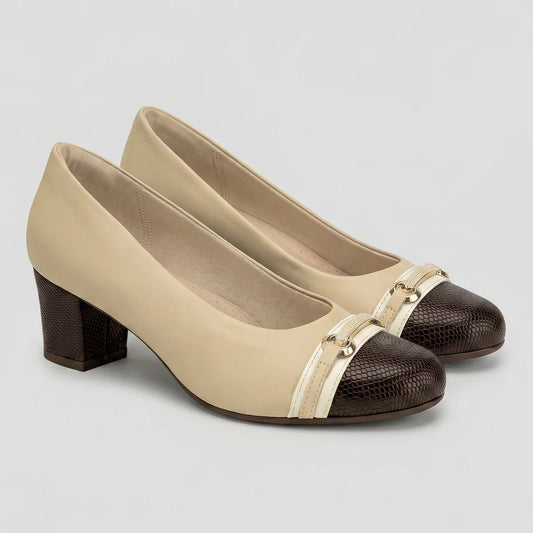 ZAPATO LAURA NUDE / CHOCOLATE | PICCADILLY