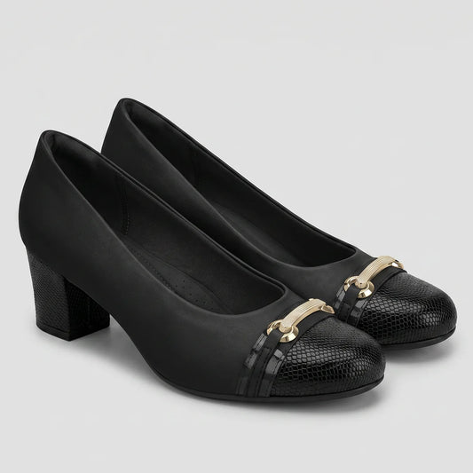 ZAPATO LAUDA NEGRO / DORADO | PICCADILLY
