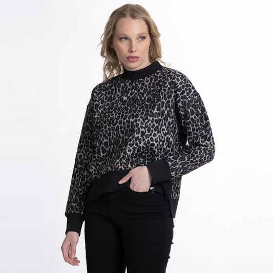 Polerón Mujer Asimétrico animal print