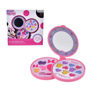 SET CIRCULAR CON 2 PISOS DE COSMETIOS Y ESPEJO MINNIE | ANSALDO