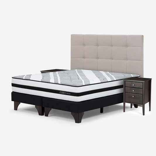 CAMA DRIVEN 2 PLAZAS + MUEBLES ISSEY | ROSEN