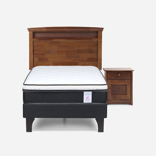 CAMA NEW STYLE 6, 1/5 PLAZAS + MUEBLES VENETO | ROSEN