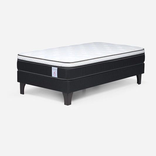 CAMA NEW STYLE 6, 1/5 PLAZAS + MUEBLES VENETO | ROSEN
