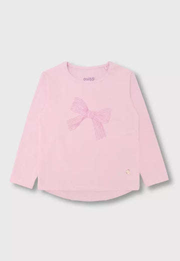 POLERA MANGA LARGA NIÑA ROSA TALLA 6 | OSITO