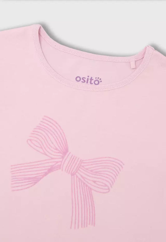 POLERA MANGA LARGA NIÑA ROSA TALLA 6 | OSITO