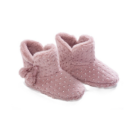 Botín Mon Amour Coral Fleece Estrellita