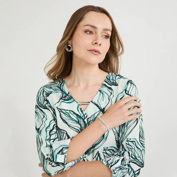 BLUSA VERDE MANGA LARGA | LORENZO DI PONTTI