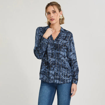 BLUSA AZUL MANGA LARGA | WEEKEND