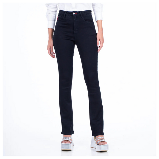 Jeans Ellus Negro Jess Tiro Alto