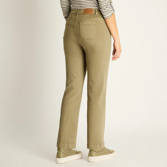 Jeans Curvi Verde Mujer Wide Leg