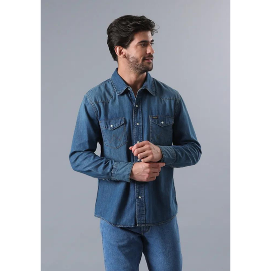 Camisa Wrangler 27Mwz Icon Men Shirt Stone