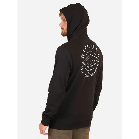 Polerón Rip Curl Liso Black Fullzipper