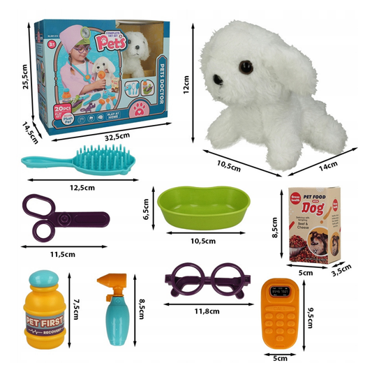 Juguete set veterinario con peluche