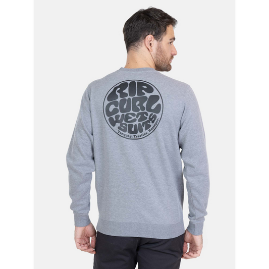 Polerón Rip Curl Liso Grey Cr Wetsuits Crew Med.