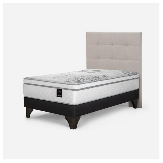 Cama Art 4 1,5 Plazas + Respaldo Issey