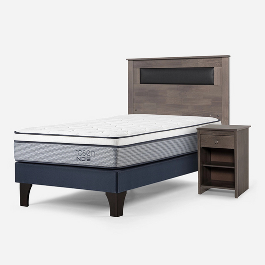 Cama Indie 1,5 Plazas + Muebles Ferrara