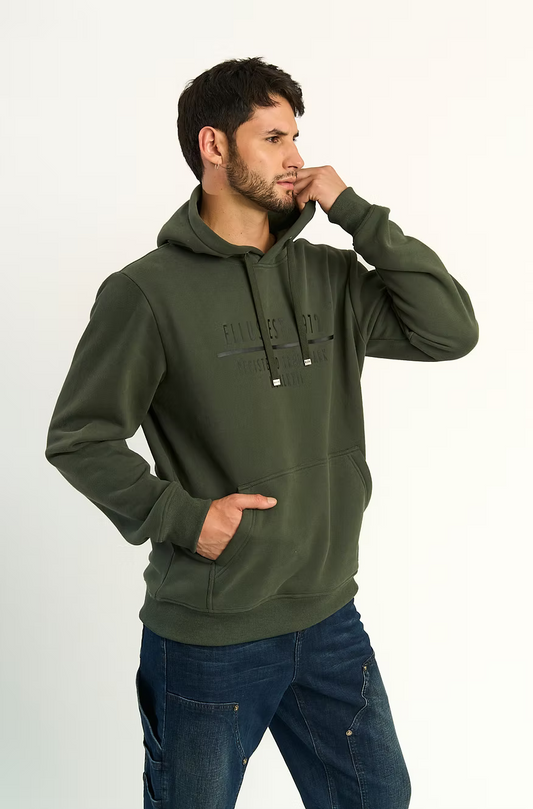 POLERÓN HOODIE FLEECE PRINT ELLUS EST.1972 NE