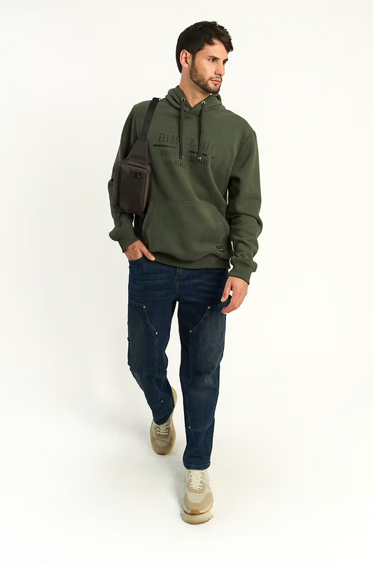 POLERÓN HOODIE FLEECE PRINT ELLUS EST.1972 NE