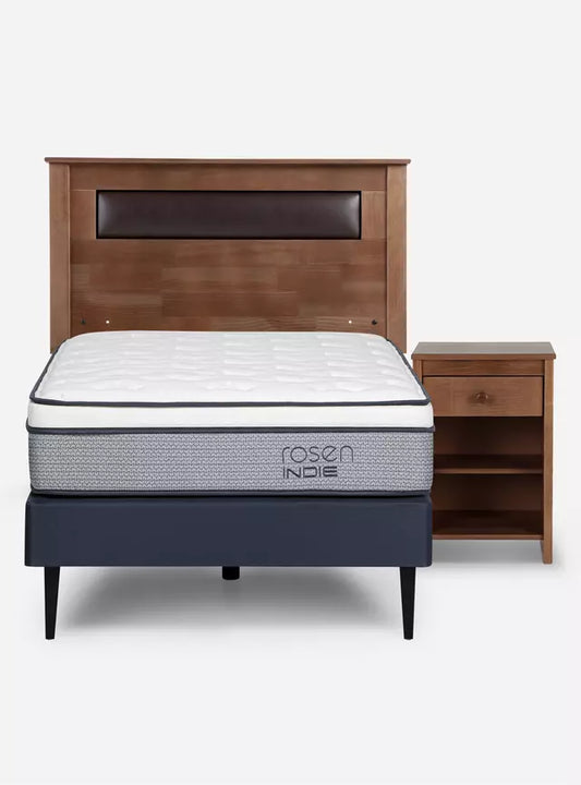 CAMA INDIE 1,5 PLAZAS + MUEBLES FERRARA | ROSEN