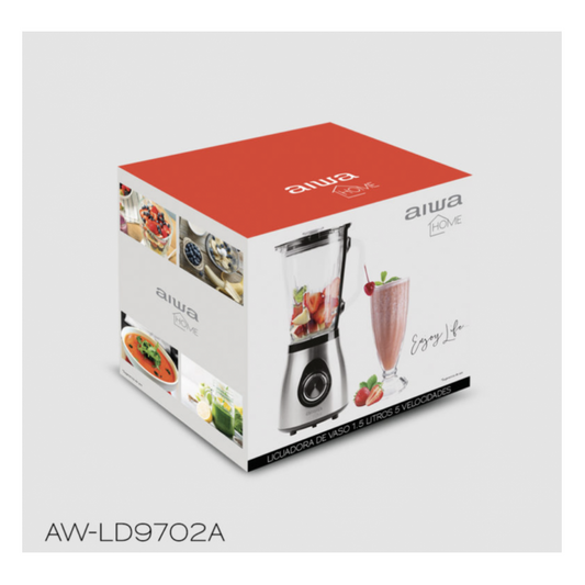 LICUADORA AIWA AW-LD9702A DE VASO 1.5L