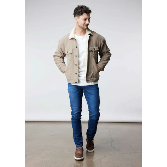 Chaqueta Lee Relaxed Corduroy Jacket Beige