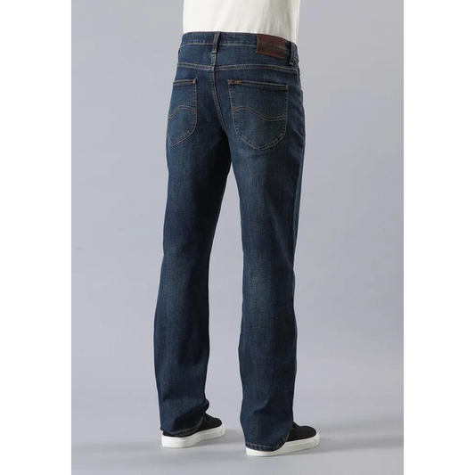 Jeans Wrangler Hombre Tiro Alto Brooklyn Classic Straight Fit Peach Blue