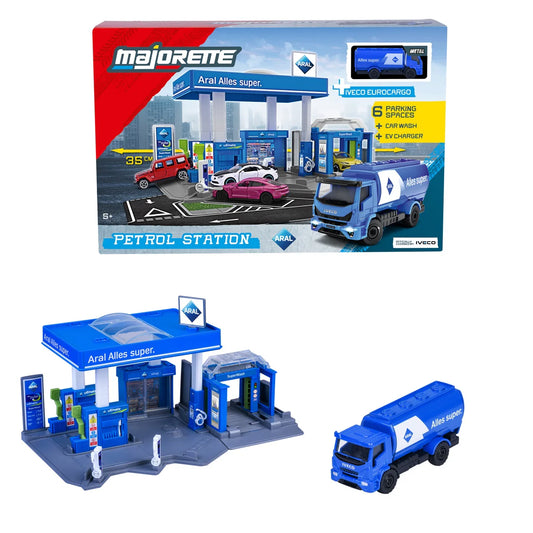 GASOLINERA ARAL MAJORETTE + 1 VEHÍCULO | PLAYFUN